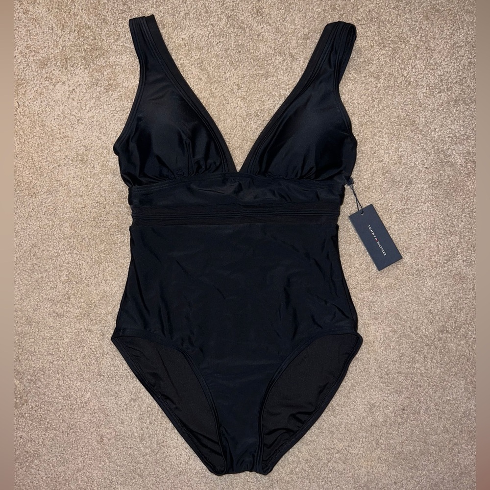 Tommy Hilfiger Black One Piece Bathing Suit